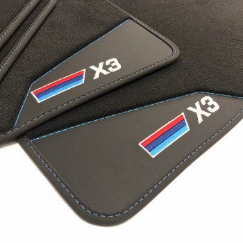 kfz-premiumteile24 KFZ-Ersatzteile und Fußmatten Shop, Original BMW X3 (G01)  Fußmatten Allwettermatten Gummimatten mit X3 Schriftzug vorne 2-teilig  schwarz