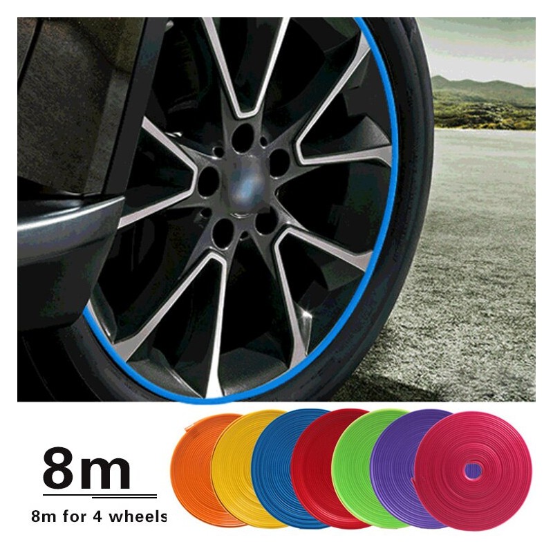 DE Auto Felgenschutzring Felgenschutz Gummischutz Reifen Felgenschoner  Einfarbig