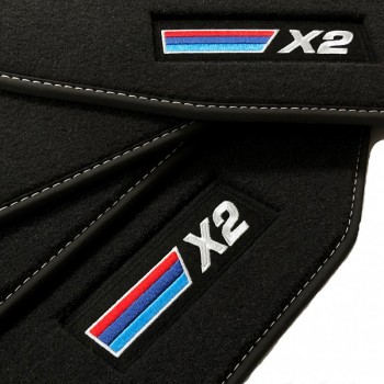 Velour Logo Fußmatten für BMW X2 F39 (2018-2023)